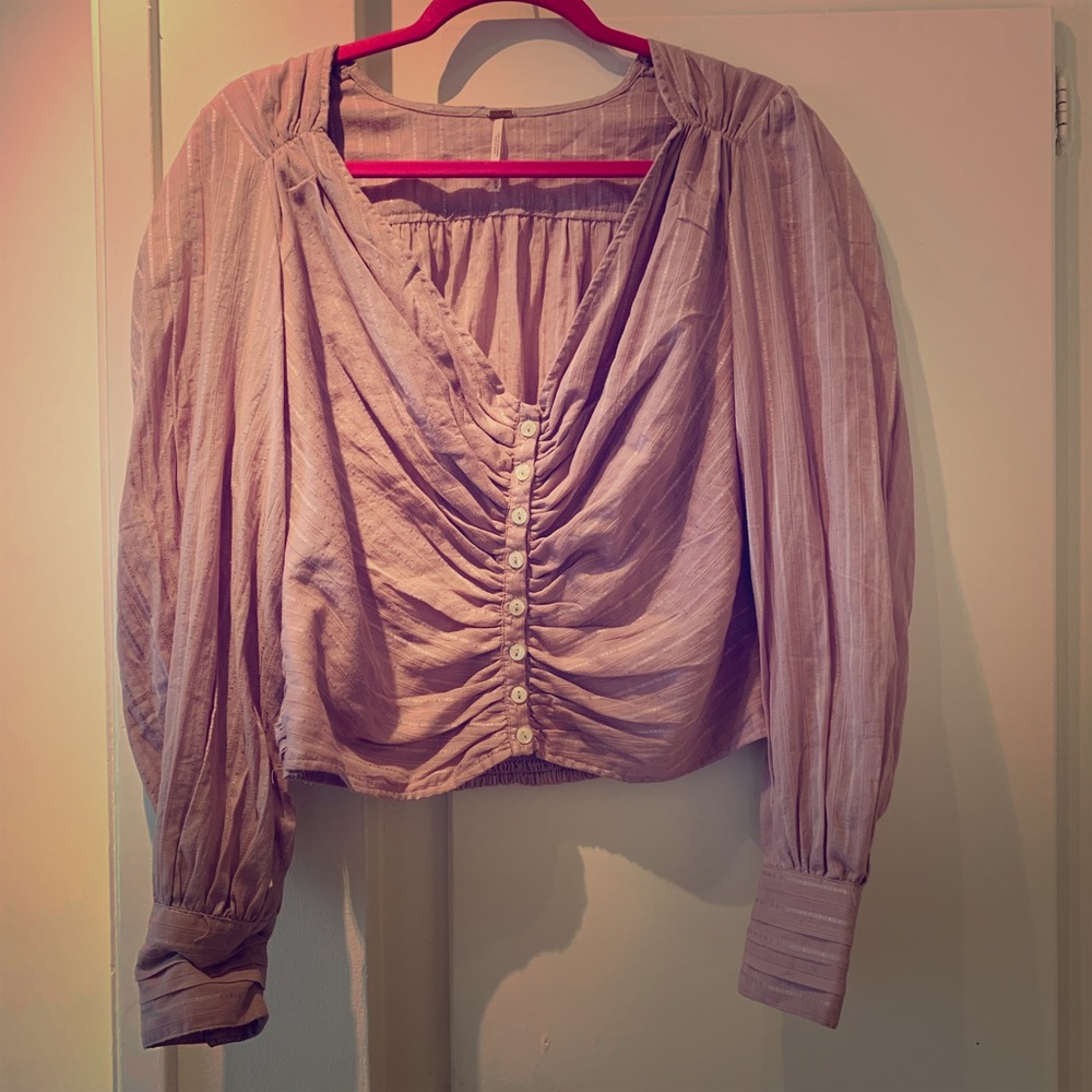 Free People Puff Sleeve Top